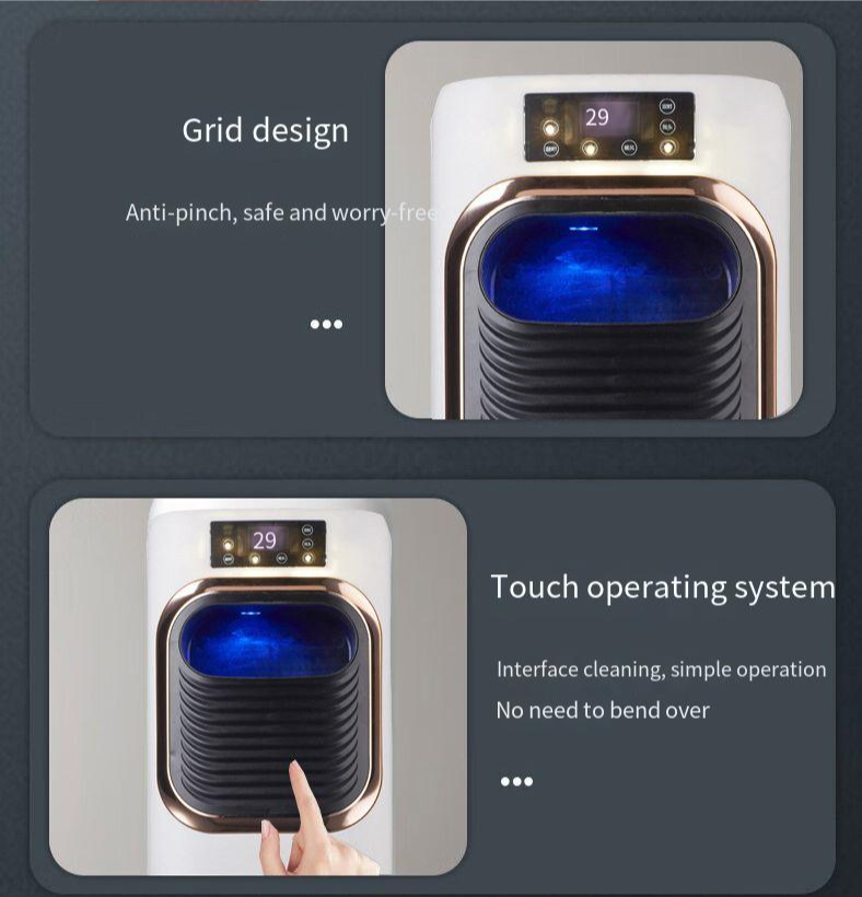 Household Vertical Dual Purpose Electric Fan Heater Air Cooler with Remote 330*270*900mm