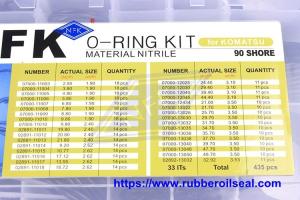 China 435pcs NBR90 Oring Searies Box Repair Seal 30 Sizes Oring Kit Set For Komatsu Excavator wholesale