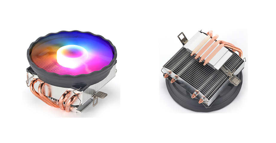 Universal CPU Cooler, 4 Copper Heatpipes, 120mm Fan,2500RPM,FM/AM3/AM4/AM5/LGA115x/1200/1366/1700/2011, Hydraulic Bearing, 20dB