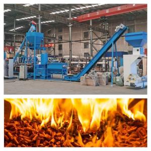 China 6-12mm Wood Chip Pellet Machine 1-2tph Waste Wood Pellet Machine High Density wholesale