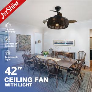 China Remote Control Caged Light Ceiling Fan , Decorative LED Ceiling Fan wholesale