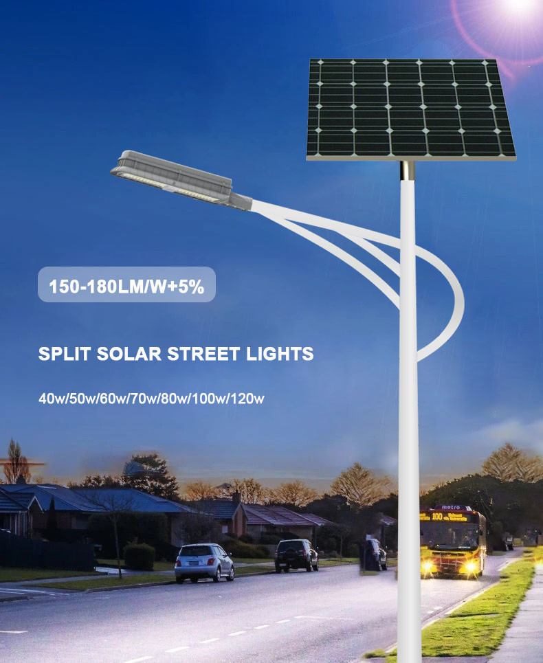 Aluminum Smart LED Streetlight LED Solar Powered Street Light 12000 Lumen