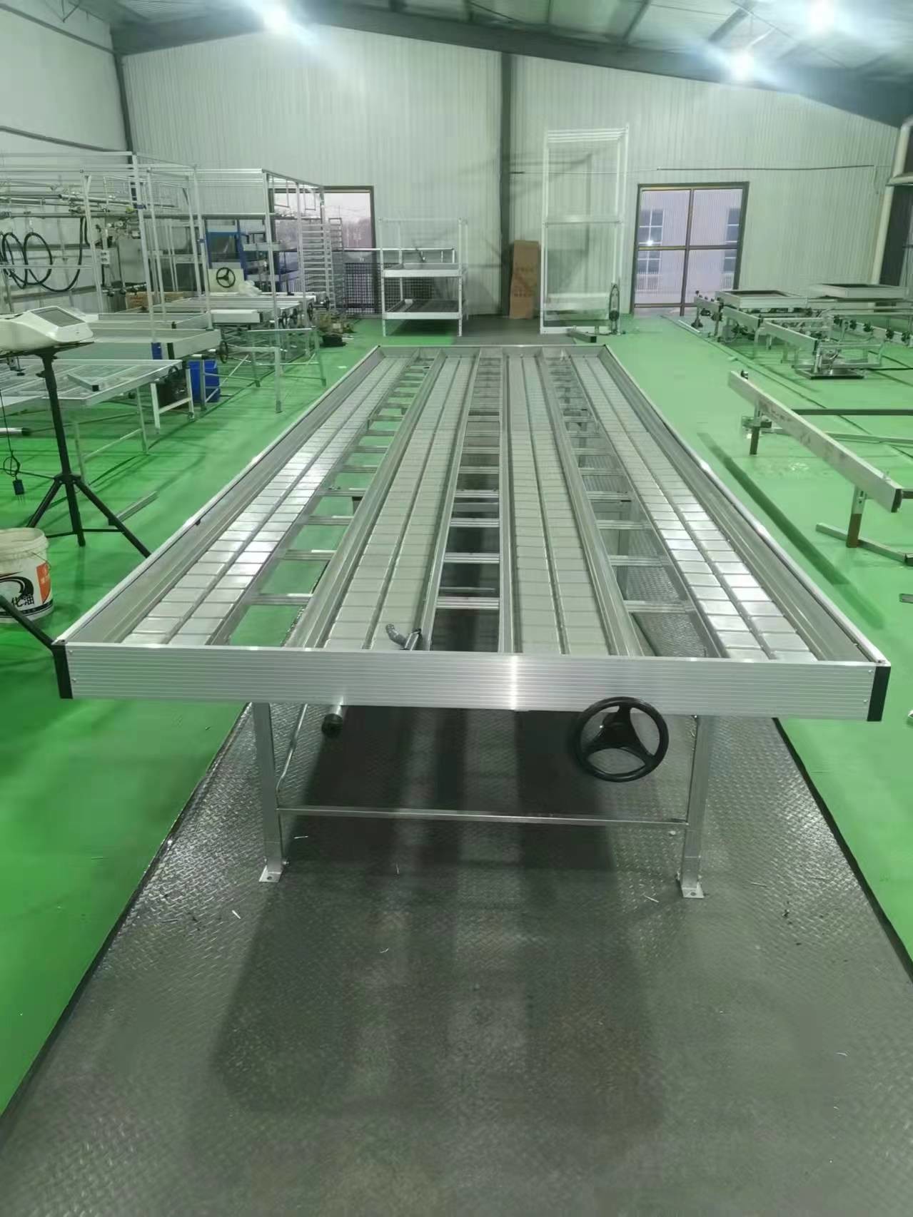 Agriculture Ebb And Flow tables Hydroponic seedling Grow Rolling Bench seedbed with abs tray