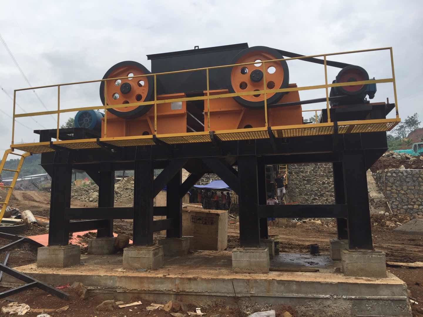 Mining Granite Basalt Hard Rock Stone Yellow Jaw Crusher AC Motor