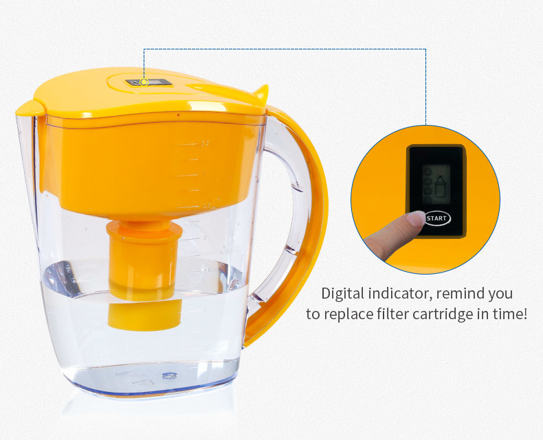 BPA Free Alkaline Water Pitcher Filter Jug , Mineral Alkaline Water Pot Durable