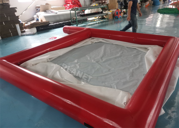 0.9mm PVC Tarpaulin Yacht Inflatable Rectangular Swimming Pools Anti Jellyfish