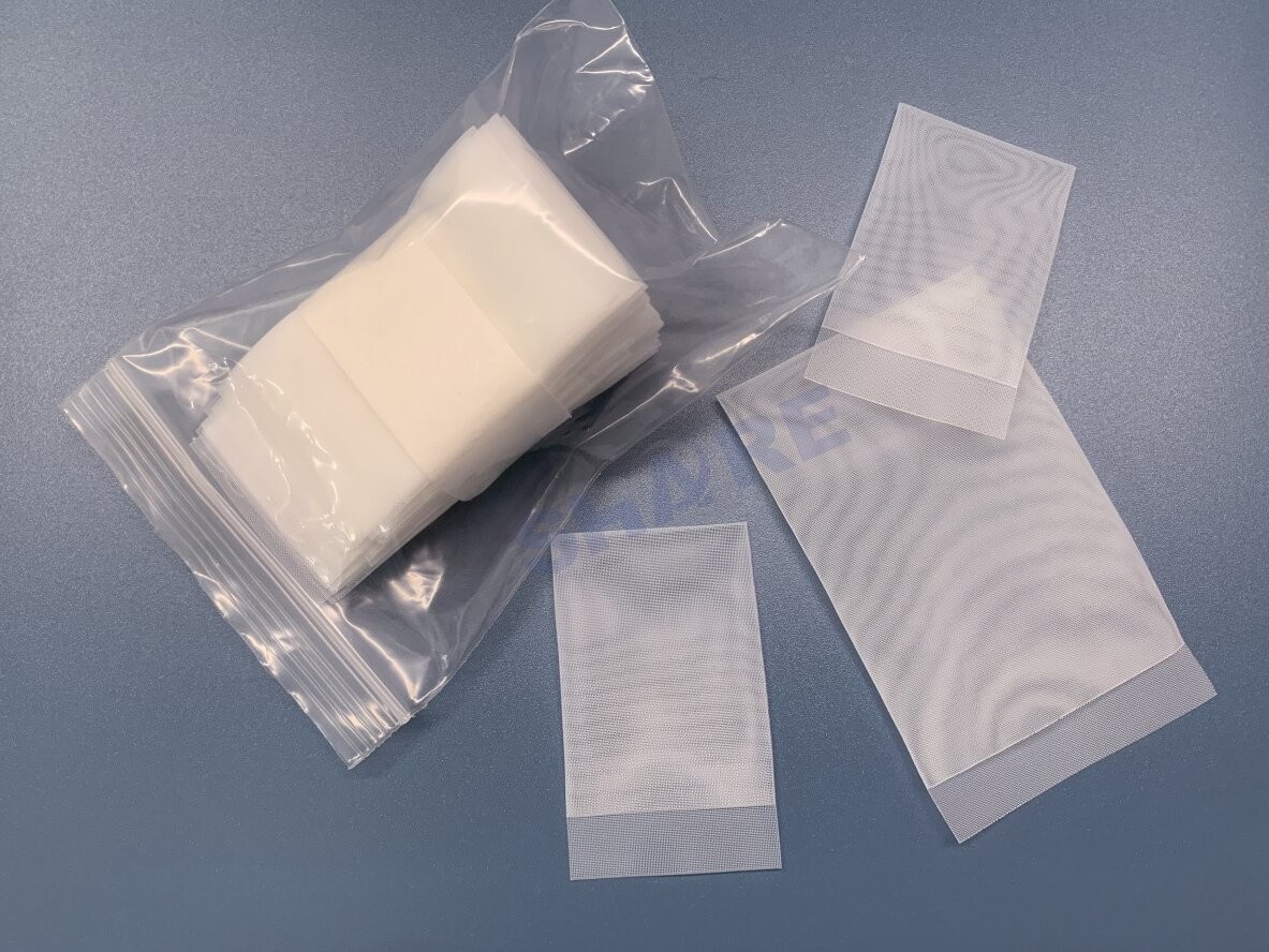 Custom 30mm X 50mm 45mm X 75mm 75mm X 95mm Easy Fill Flap Biopsy Filter Bags Pleated Bottom