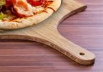 100% Natural Bamboo Wooden Pizza Peel , Pizza Cutting Board With Handle