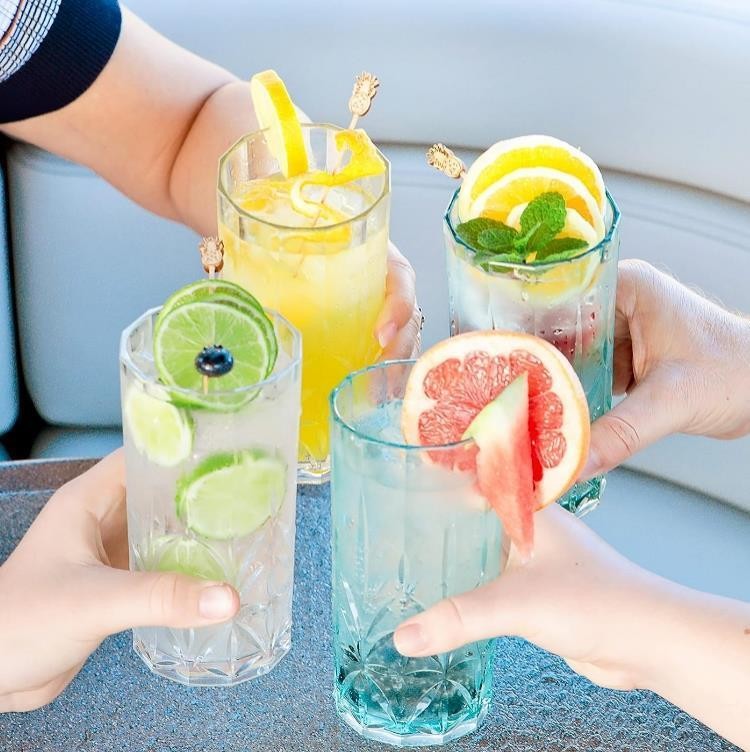 Tritan Green Customized Reusable Acrylic Glass Cup Whiskey Juice Water