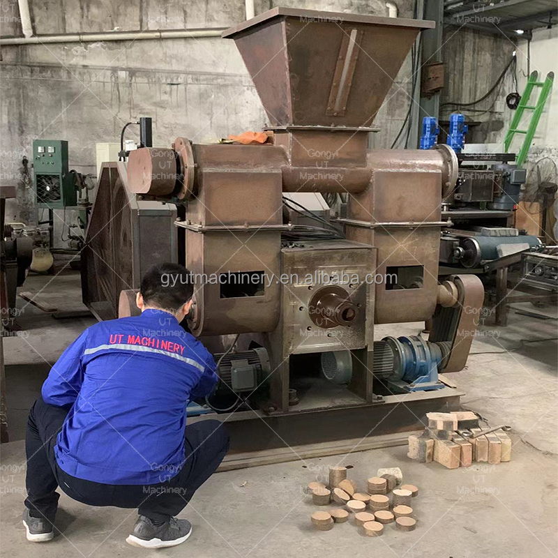 61.5kW Cylindrical Rod Shape Mechanical Stamping Biomass Briquette Press Machine for 5mm Raw Materials