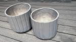 Exquisite Hand Carved Fiber Clay Planter with Drainage Holes