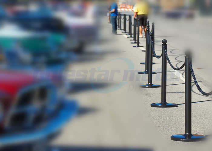ISO Approved Decorative Lightweight Red Plastic Safety Chain For Street