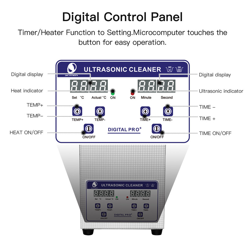 220v 2L Dental Equipment Ultrasonic Cleaner 80W With Basket