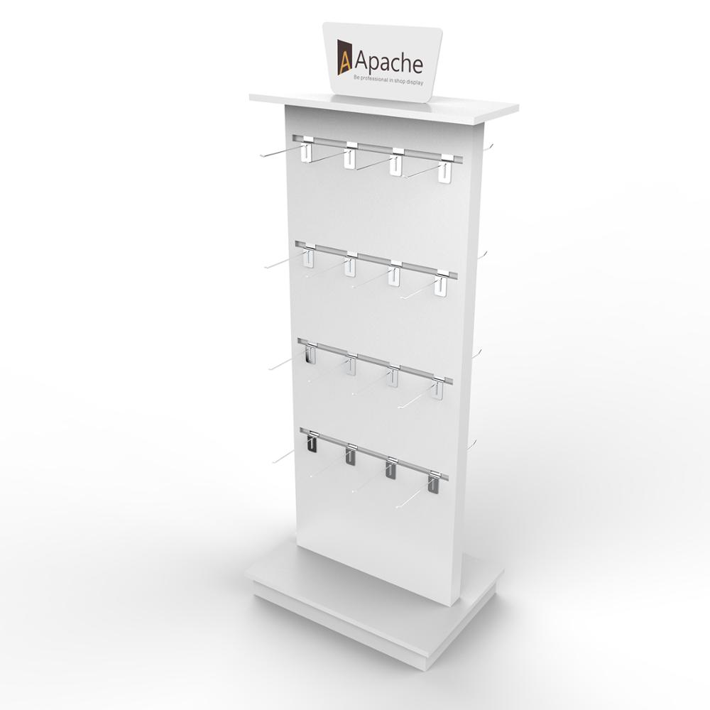POP Sock Display Stand Double Sided Wooden Retail Sock Display Rack For Clothes Shop