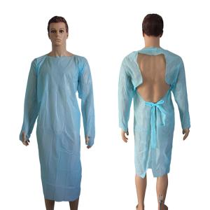 China 35gsm Disposable CPE Gown Plastic Waterproof Polythene 115x137cm wholesale
