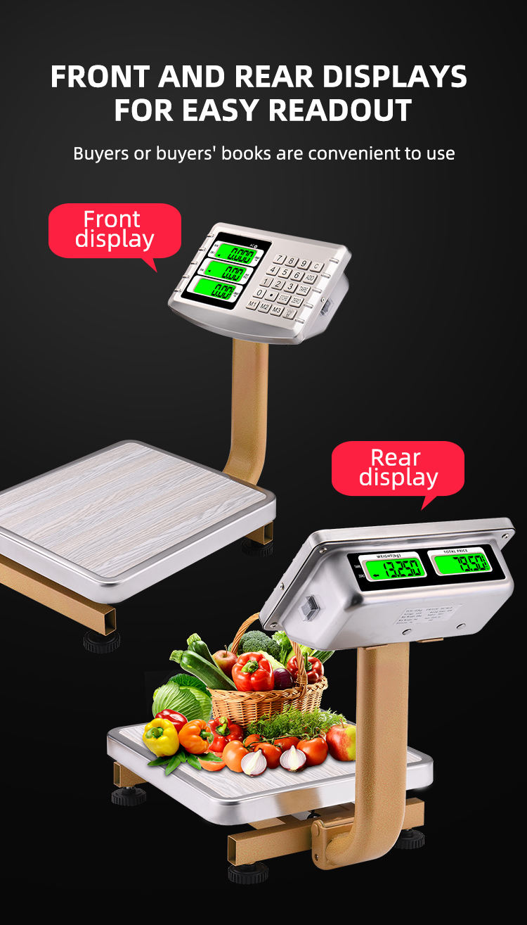 Mini Fold Portable Electronic Scale 60 kg TCS Electronic Platform Scale with Stainless Steel Indicator Bench Scale
