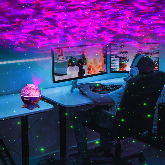 Nebula RGB Dinosaur Egg Star Projector Night Lamp With Remote Voice Control