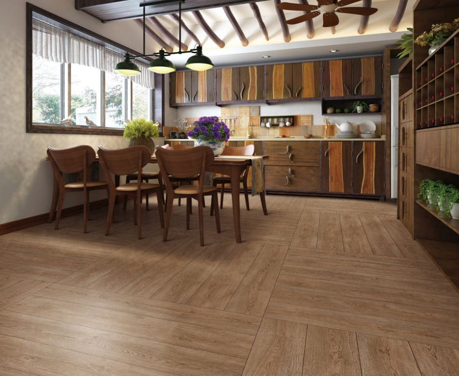 250x1500mm 36Kgs/Box Wooden Porcelain Tiles Beige Cream Oak Tree 9.5mm Thick
