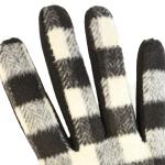 Christmas 22x16cm Windproof Heated Gloves Grid Winter Ladies Mittens Fleece