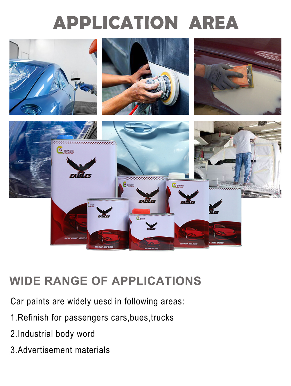 100L Metallic Silver Car Paint Solid Color Good Adhesion