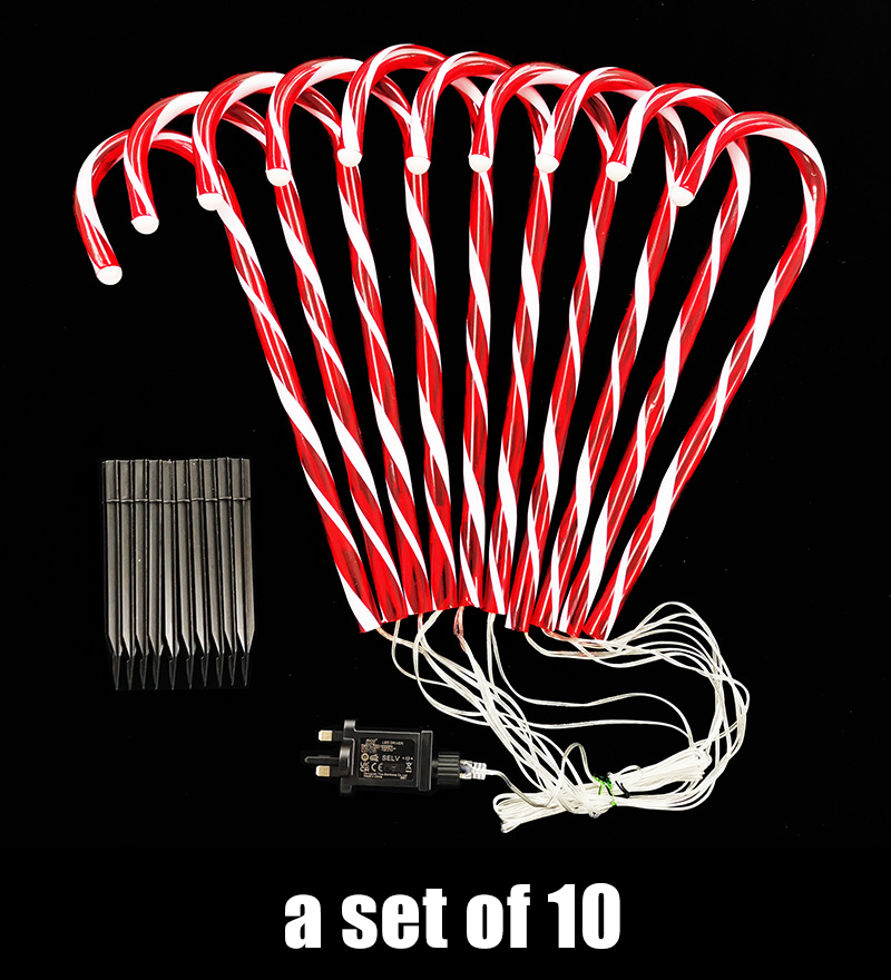 Outdoor Solar LED Lights Christmas Candy Cane Lights for Other Christmas Decorations