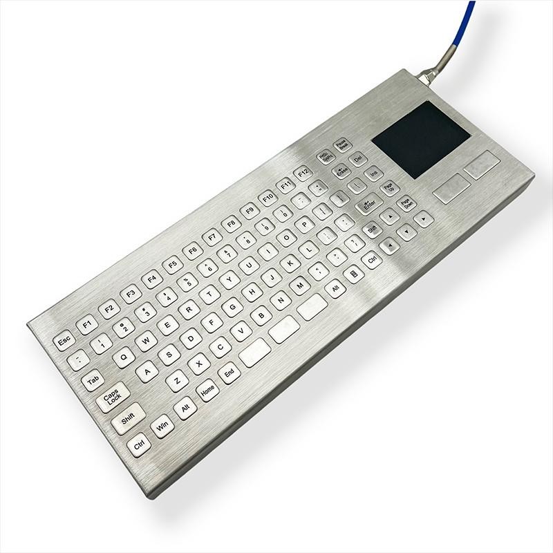 IP67 / IK07 Stainless Steel Keyboard integrate TouchPad waterproof dustproof Customized Industrial Metal Keyboard Mining Keyboard -40℃