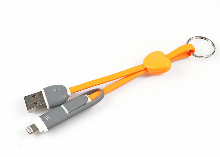 2 In 1 8 Pin Micro High Speed USB Cable , Smartphone USB Extension Wire