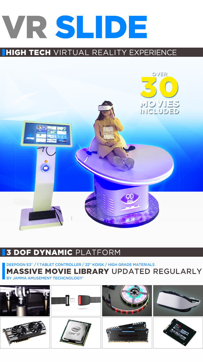 White Virtual Flight Simulator , 360 Degree Virtual Reality Motion Simulator