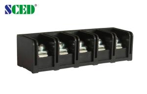 China 2-12 Poles Black 20A Barrier Power Terminal Blocks Brass PBT 11mm Pitch wholesale