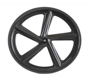 China 2014China hot sale light 700c 5-spokes carbon clincher wheel with 66mm for road&amp;track bike wholesale