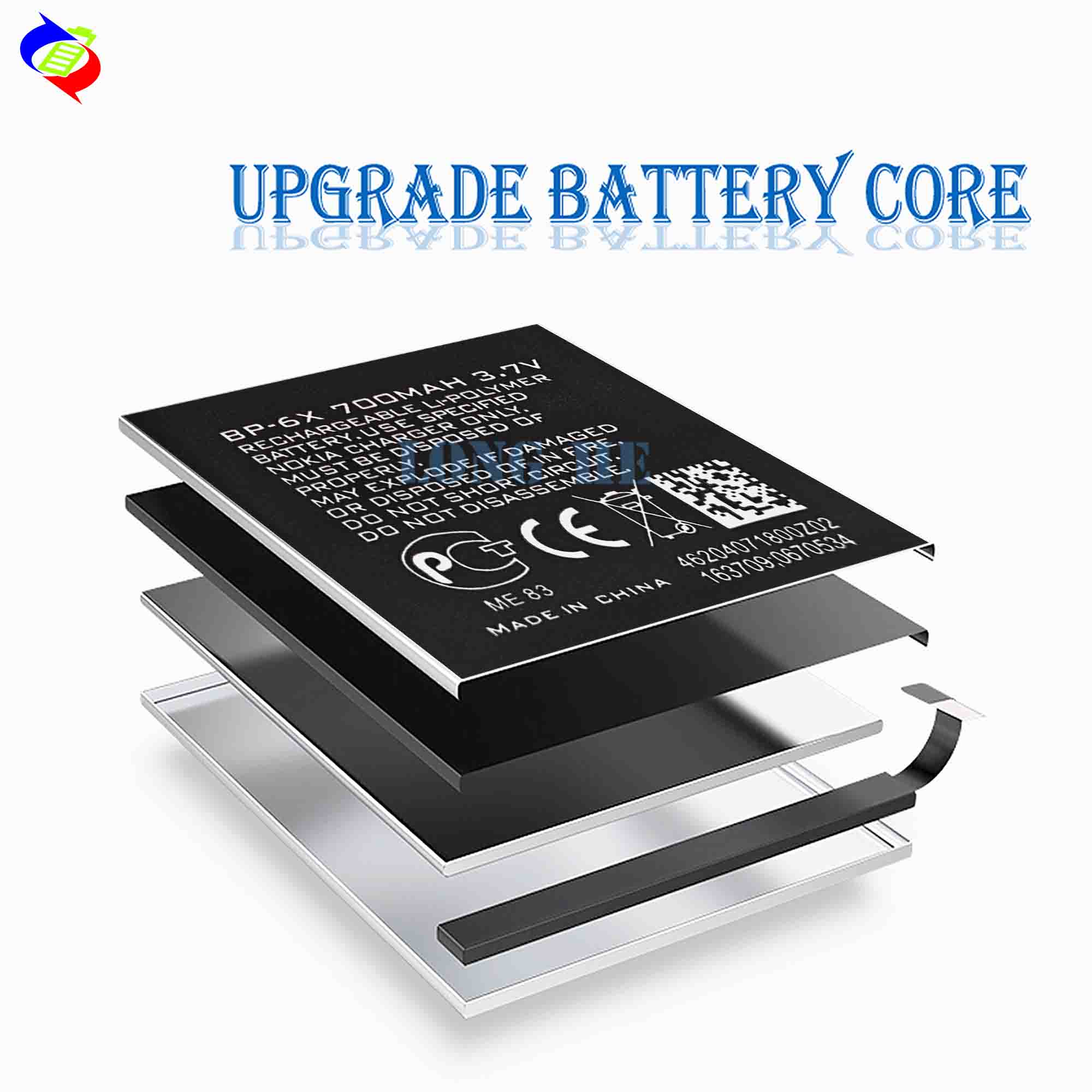 Black BP-6X Polymer Lithium Battery for Nokia 8800 8860 Sirocco N73i NK8800 Mobile Phone