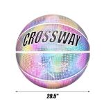 Reflective Basketball Ball Holographic Glowing Night Light Size 7 Basketball