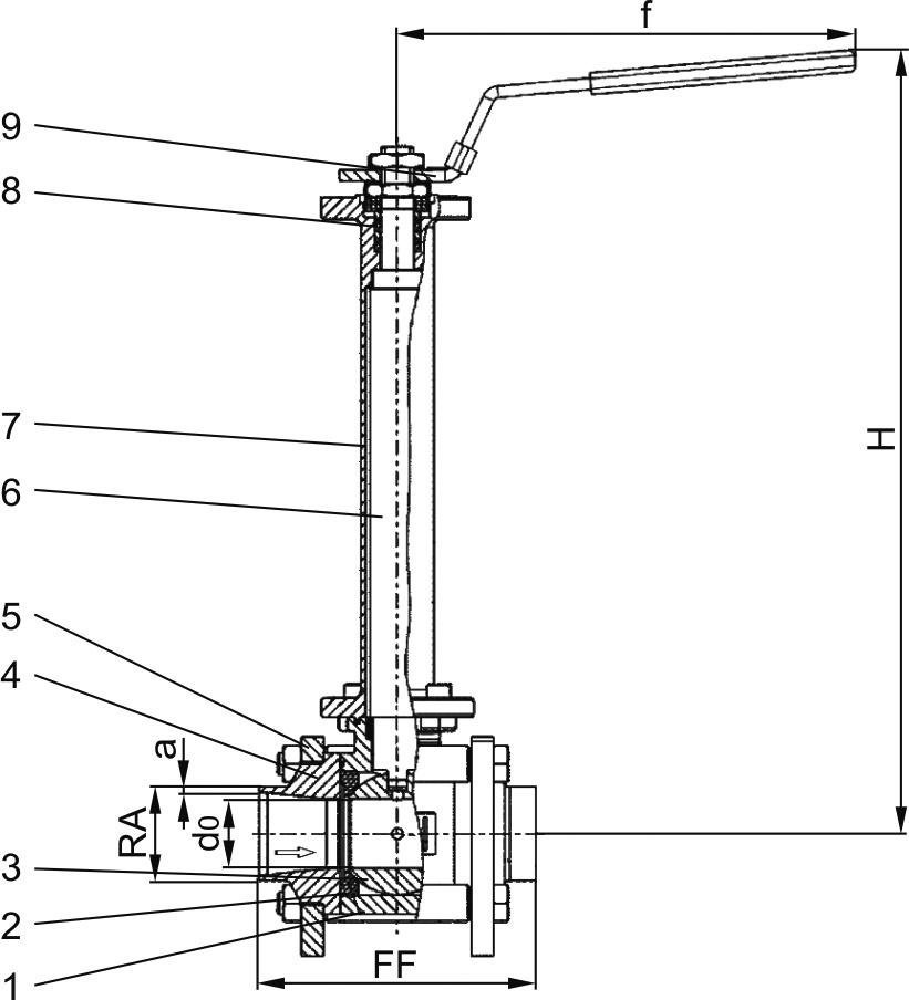 Three Piece Flanged Full Port Cryogenic Ball Valve A 351 CF3M , Female Thread