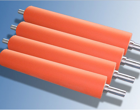 Hot Stamping Foil Silicone Rubber Roller Food Grade Silicone , Aluminum Hub