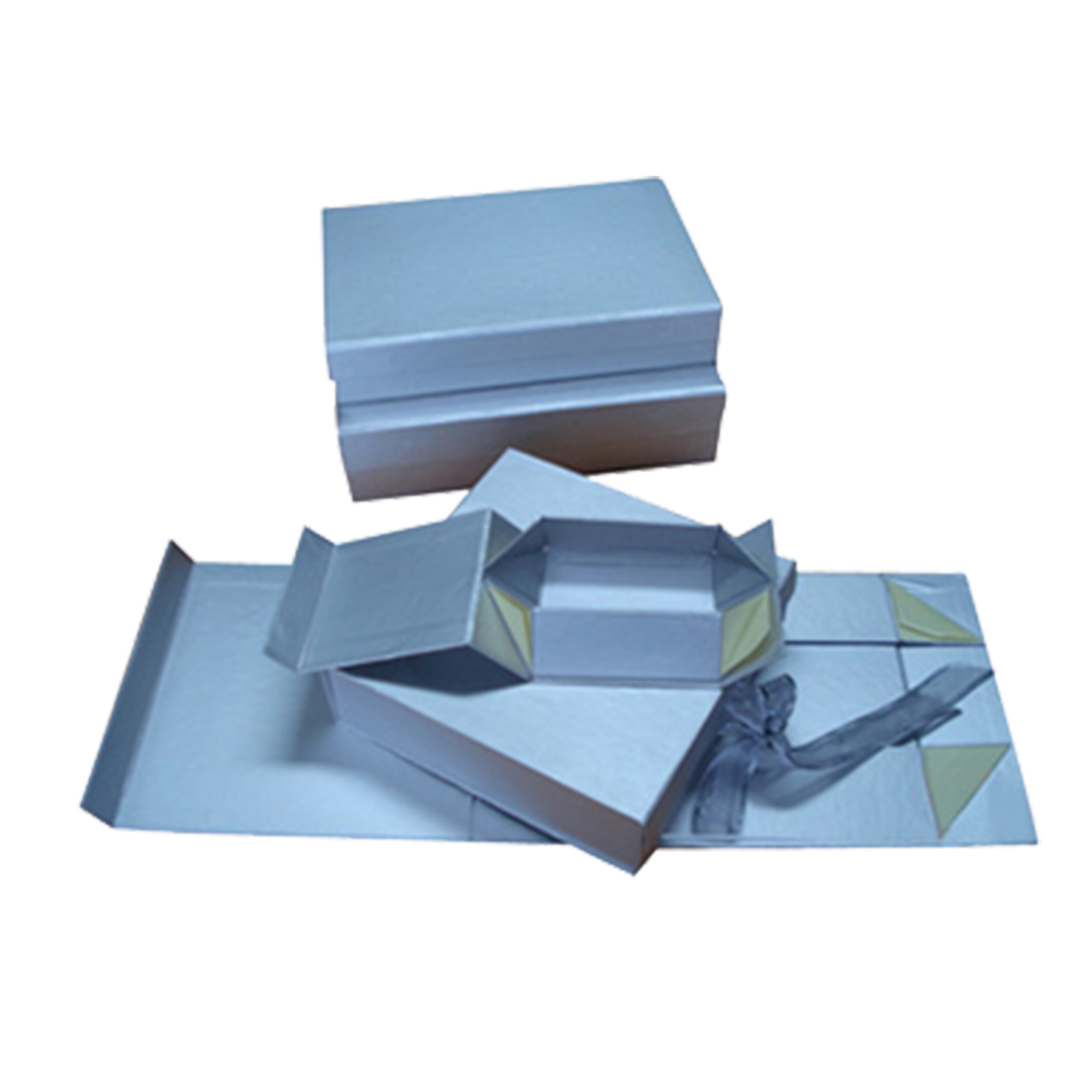 White Card Foldable Paper Box with Corrugated Inner For Electronic Products