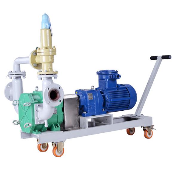 Stainless Steel PTFE Handcart Lobe Pump , Anti Aging Lobe Mobile Diesel Water