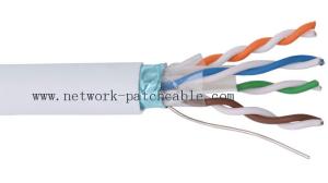 China PE Insulation FTP Cat6 Cable Copper Drak Grey with Aluminum Foil wholesale