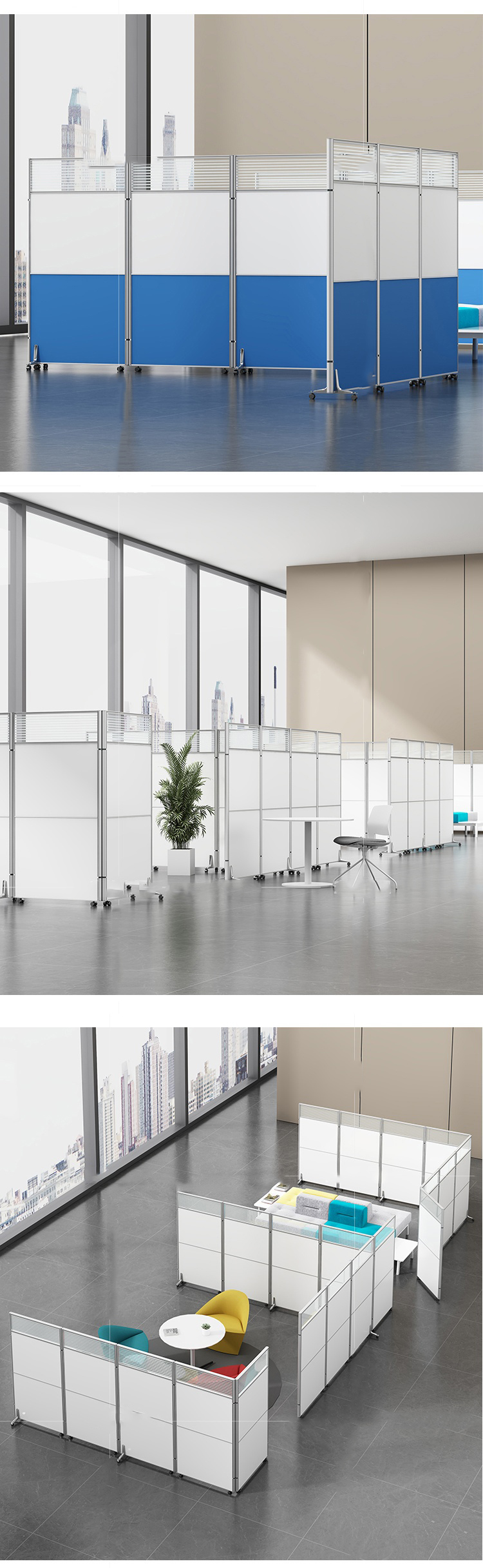 Park Functionality Wear-Resistant Folding Sliding Partition Wall for Customized Office