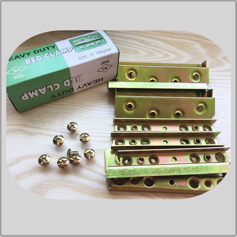 Yellow Zinc Color Screw Hook Hinge , 6 Inch Strap Hinges Customized Size