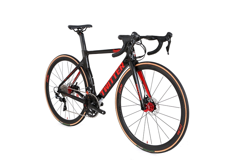 Frame Carbon Road Bike Twitter 700c 25c Carbon Fiber Frame Roadbike 22 Speed Bicycle for Men Shimano Groupset Wheel Size 700c