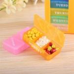 Rainbow Color Hospital Medical Supplies Plastic 21 Square Pill Box