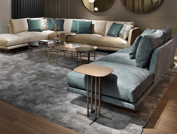 Fabric Modern Sectional Living room Sofa leather wood frame with factory price