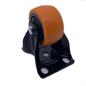 China 50mm Fixed Plate Polyurethane Caster Wheels For Industry Equipment wholesale
