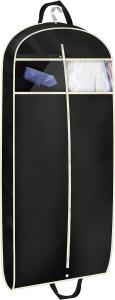 China Black Portable Zipper Suit Bag Breathable Zippered Garment Bags wholesale