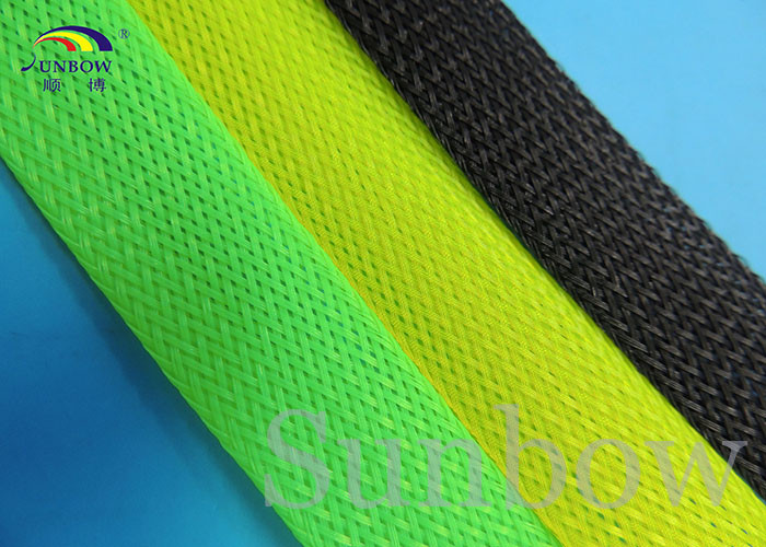 Colorful PET braided expandable Sleeve with ROHS for cable sleeving