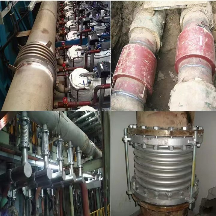 DN32 DN3000mm Expansion Flexible Bellows For Exhaust Fully Lined Tetrafluoro Compensator Water Handling