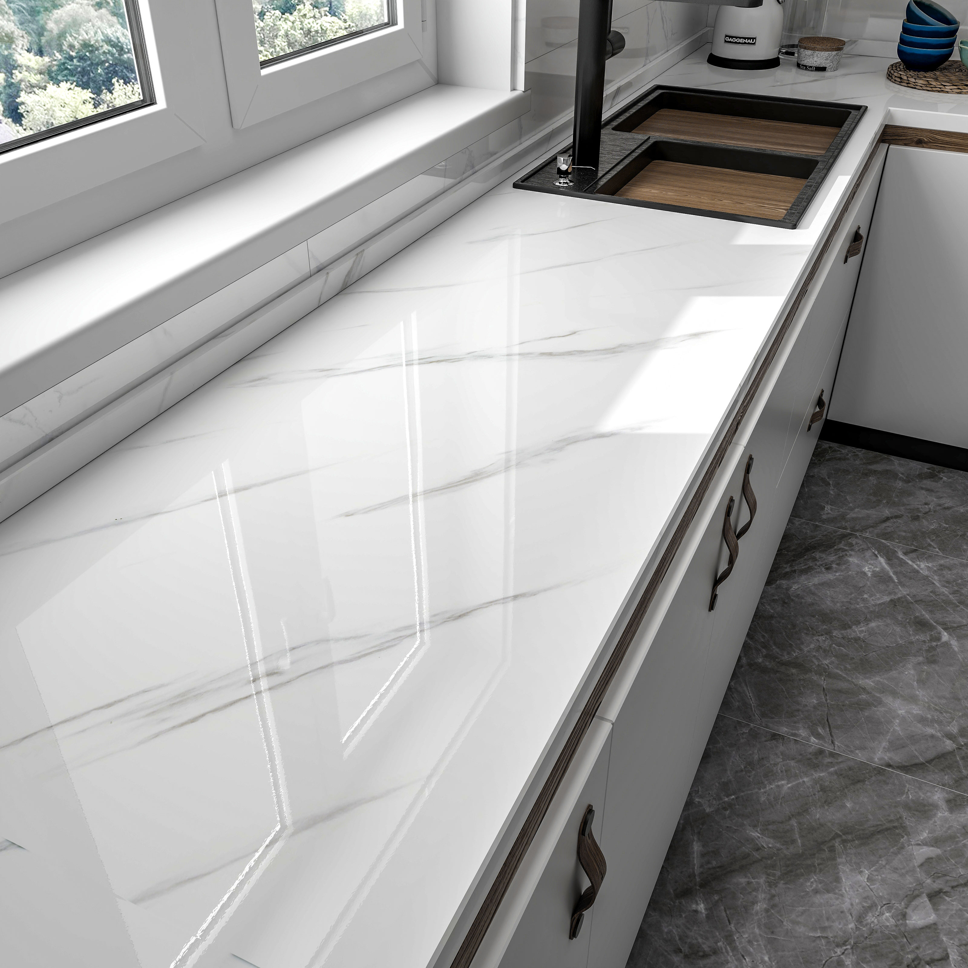 Marble Pattern PVC Sheet 3D Wallpaper for Home Decoration in Interiors Homes