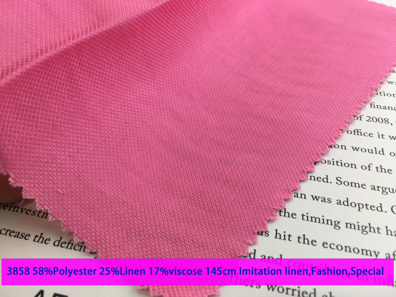 58% Polyester 25% Linen 17% Viscose Blend Fabric 140gsm fashionable