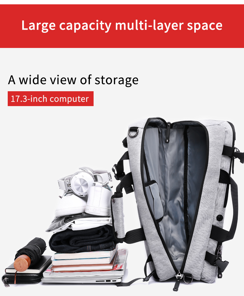 Brand new design custom logo multifunctional men business travel bag anti theft waterproof Laptop Backpack