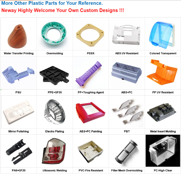 Customer Size Accepted Industrial Plastic Parts Plastic Injection Molding Machinery with Energy-Saving